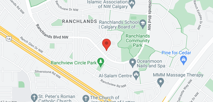 map of 12 1012 Ranchlands Boulevard NW